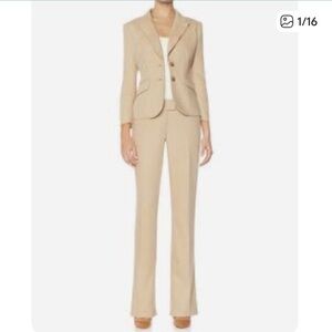 THE LIMITED CAMEL TWEED SUIT WITH PANTS & SKIRT